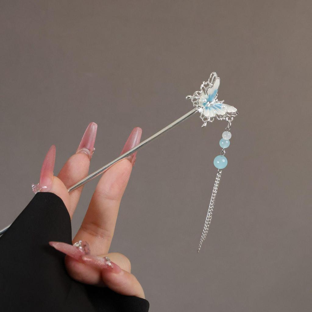 Vintage Chinese Style Hairpin for Updos - Elegant Retro Hair Stick with Tassel for Qipao