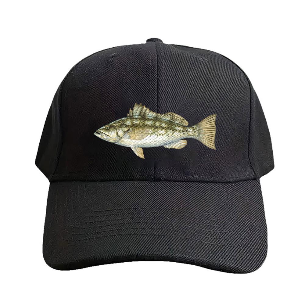 Seabass Shaped Caps Summer Adult Baseball Cap Adjustable with Curved Brim Duckbill Hat Protection Sun Hats Casual
