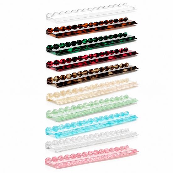 1/4Pcs Mahjong Rack with Detachable Magnetic Pusher Scalloped Acrylic Mah Jongg Tile Holder