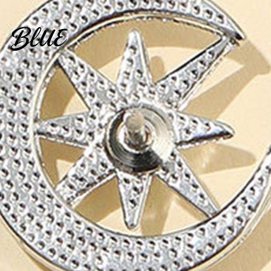 Bag Accessory Pin Moon Star Design Brooch for Women Rhinestones
