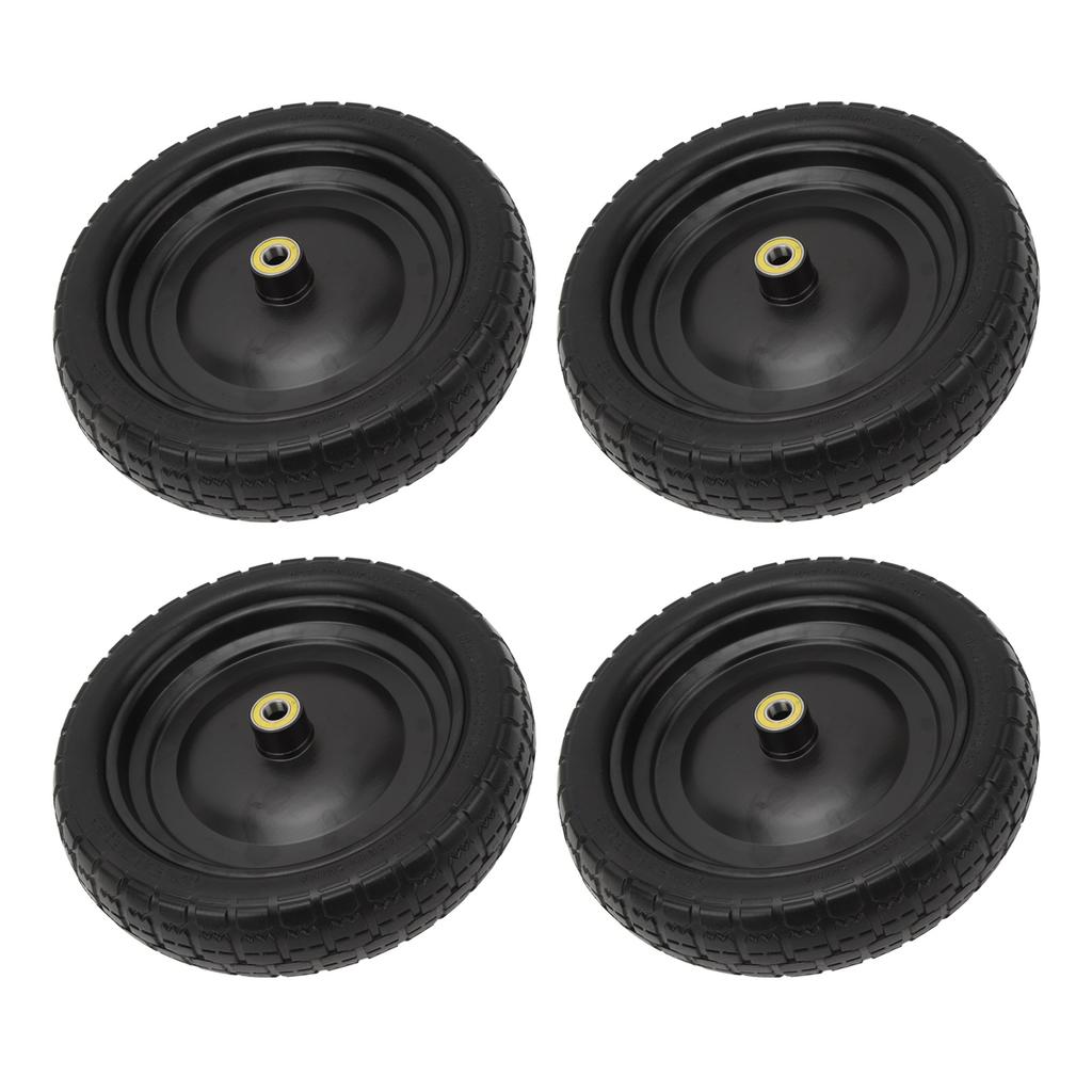 4 Stück Wagenreifen 13 Zoll Vollgummireifen Aufpumpfrei Verschleißfest Polyurethan Ersatz für Bollerwagen