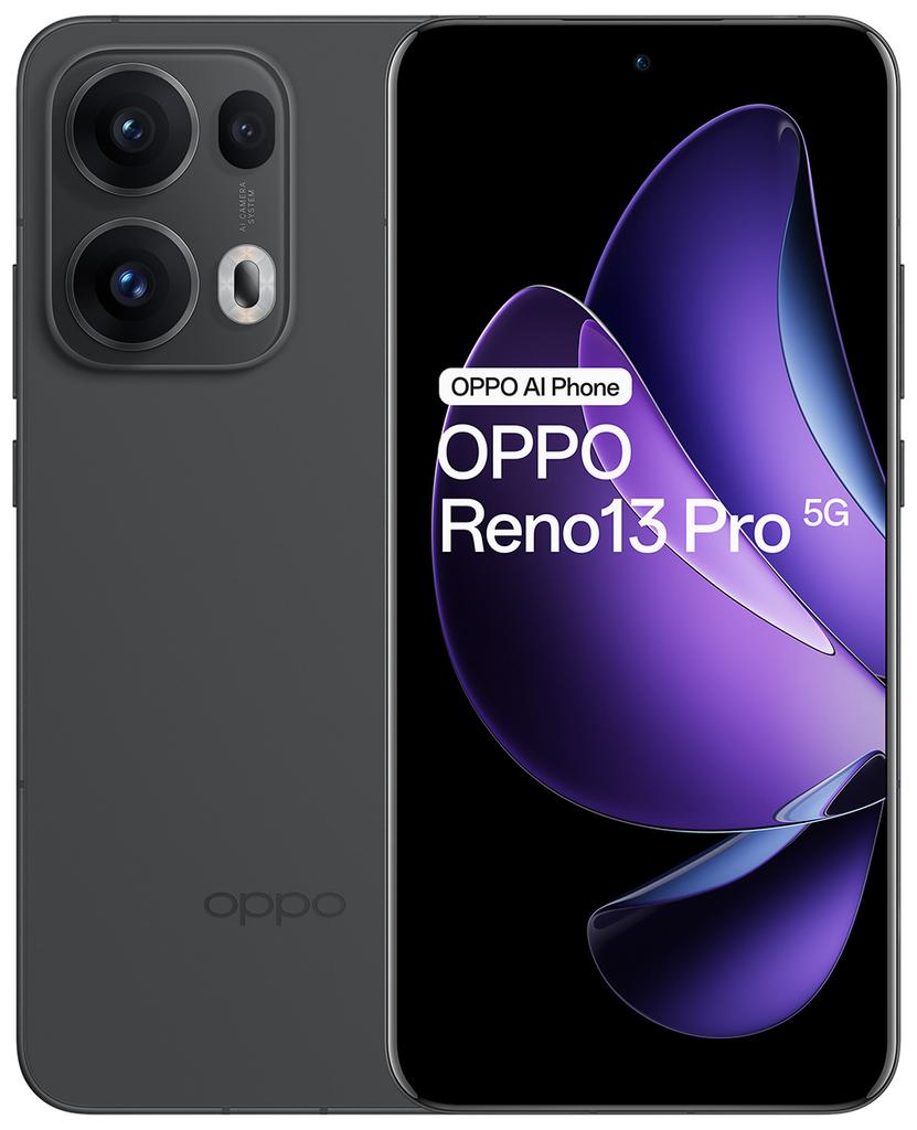 Etui Typu Portfel Do Oppo Reno 13 Pro 5G - Czarny Pokrowiec Canvas + Szkło