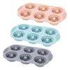 6-Cavity Silicone Cake Mold Non-stick Food Grade Easy Release DIY Round Cookies Donut Pudding Chocolate Fondant Jelly Baking Mold