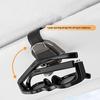 Car Sunglasses Clip for Visor Multi-Function Holder for Glasses Cards Ticket Scratch-Resistant Lining Zinc Alloy Elastic Clamp Car Sun Visor Accessory