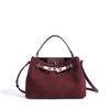 Leather women's large-capacity commuter handbag, new versatile first-layer suede women's design niche messenger bag
