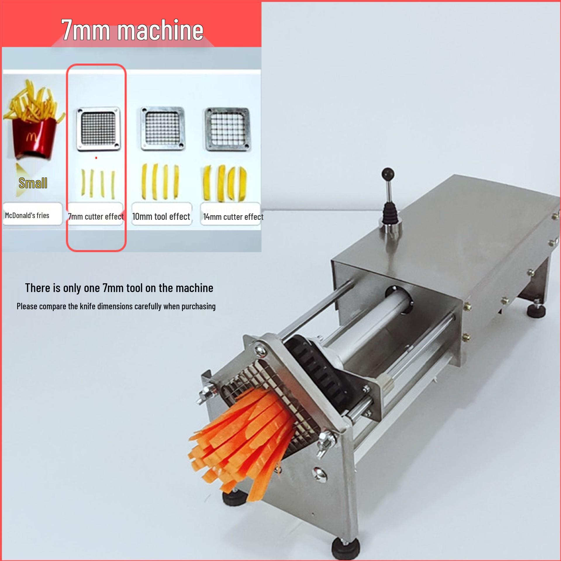 Fully Automatic Electric Strip Cutter for Potatoes, Cucumbers, Carrots, and More