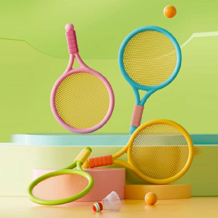 Barnvänlig Badmintonracket Sportlek Mjuk Boll För Inomhus Utomhusbruk Tennisboll