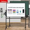 Double-Sided Magnetic Mobile Whiteboard Stand for Home & Office Teaching and Training