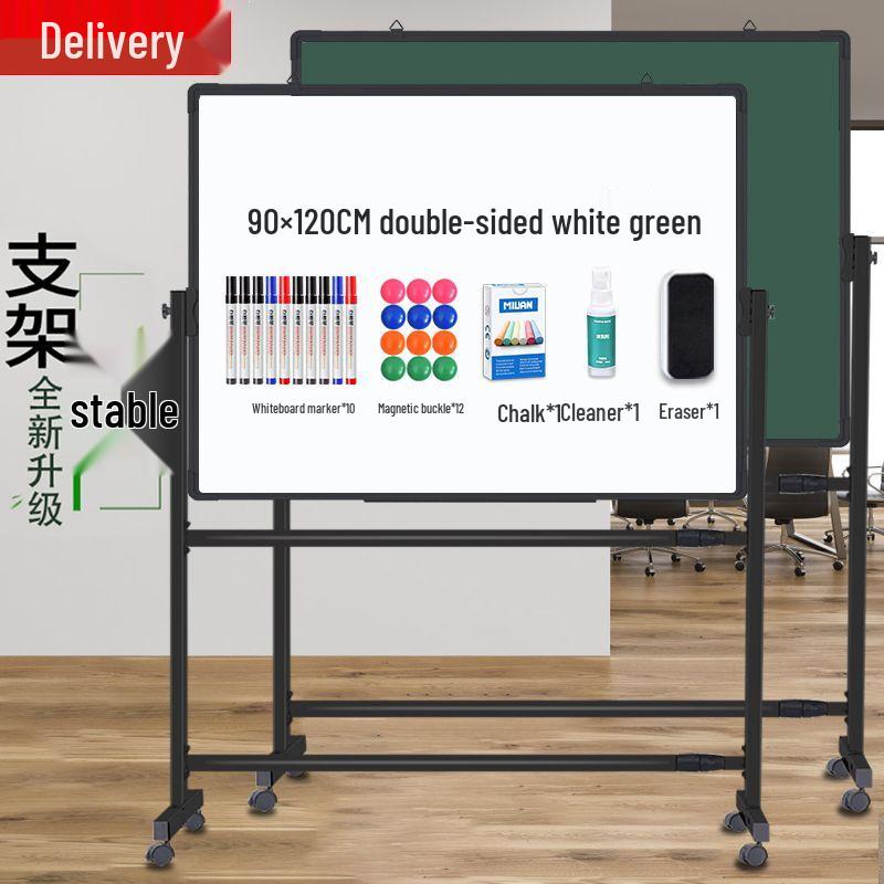 Double-Sided Magnetic Mobile Whiteboard Stand for Home & Office Teaching and Training