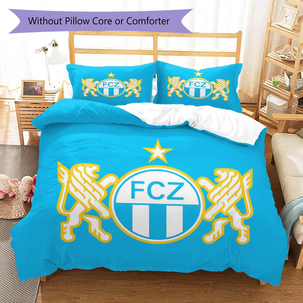 FC Luzern  Pattern Bedding Quilt Set Quilt Cover Pillowcase Home Decoration Birthday Gift (1 * duvet cover + 2 * pillowcase, without core)