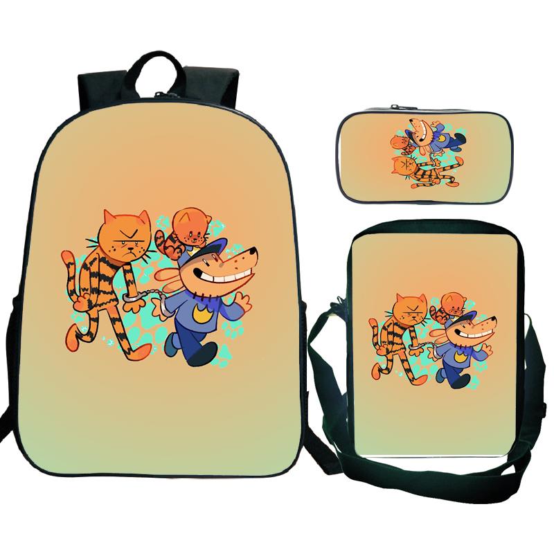 3 Stück Dog Man Rucksack Herren Jugendliche Port Reiserucksack Studenten Schule Umhängetasche Dogman Trend Laptop Rucksack