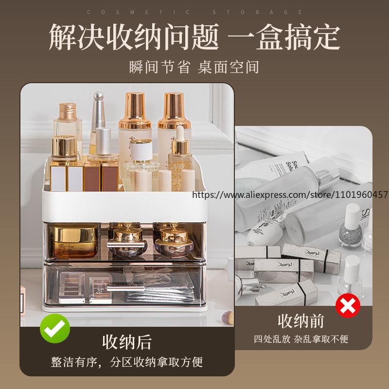 Large Capacity Cosmetic Storage Box Organizer Rack for Skincare Lipstick Perfume Mask Home Vanity Dresser Use