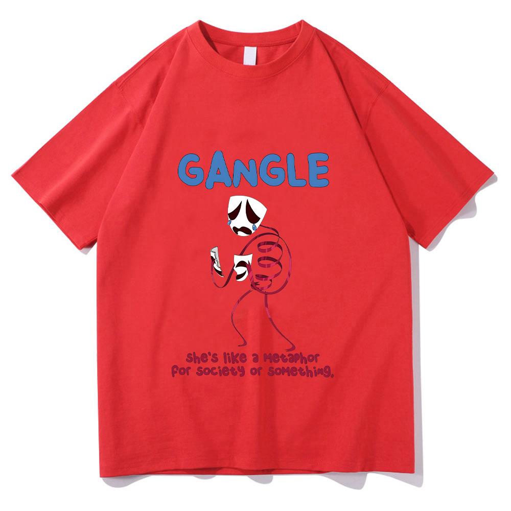 T-shirt con Stampa Cartoon GANGLE del Circo Digitale Harajuku Divertente Anime da Donna Uomo Abbigliamento in Cotone Girocollo Top Casual