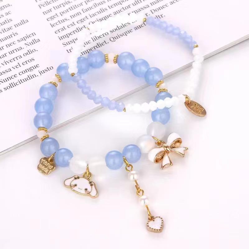 Cinnamoroll Princess Crystal Beaded Bracelet for Girls
