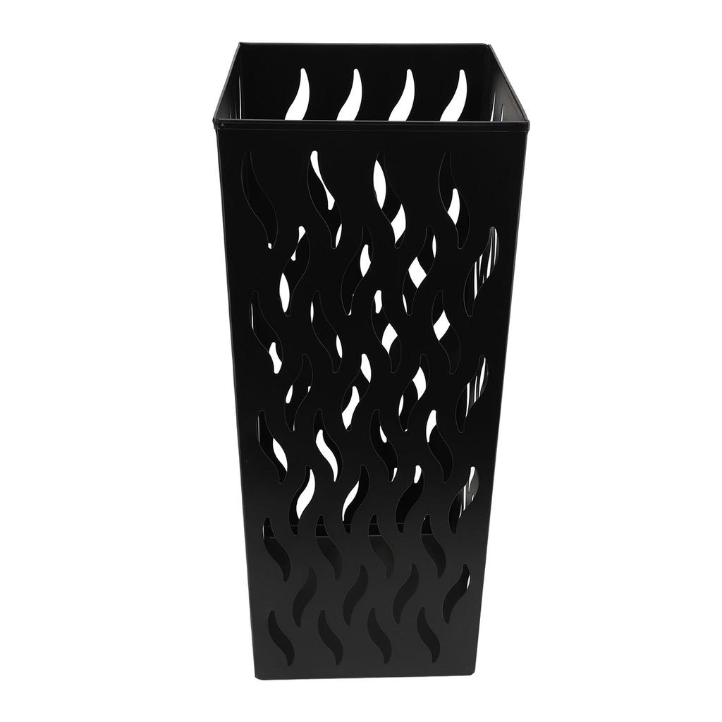 Entryway Umbrella Stand Fashionable Metal Storage Bucket Indoor Rain Umbrella Organizer for Home and Office Black