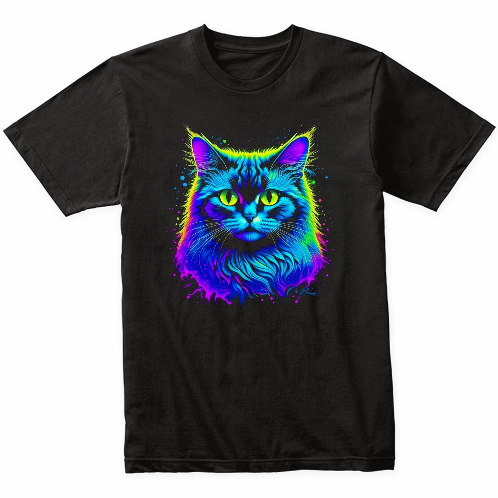 Ragdoll Cat Psychedelic Cat Art T-Shirt - Ragdoll Cat Owner Gift - Ragdoll Shirt 4XL
