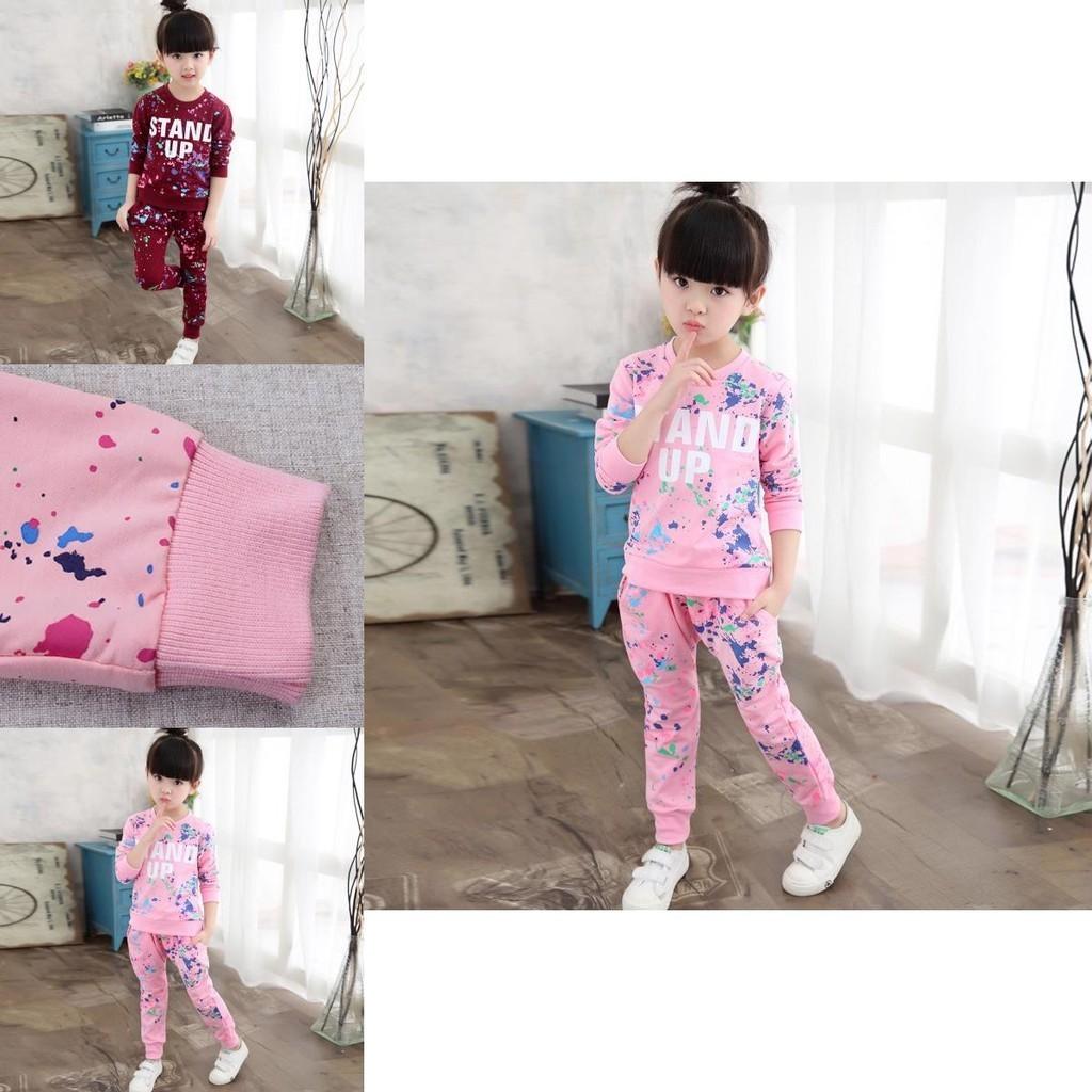 Miękki i oddychający strój dla małych dzieci, dziewczynek i niemowląt ze bluzą i spodniami