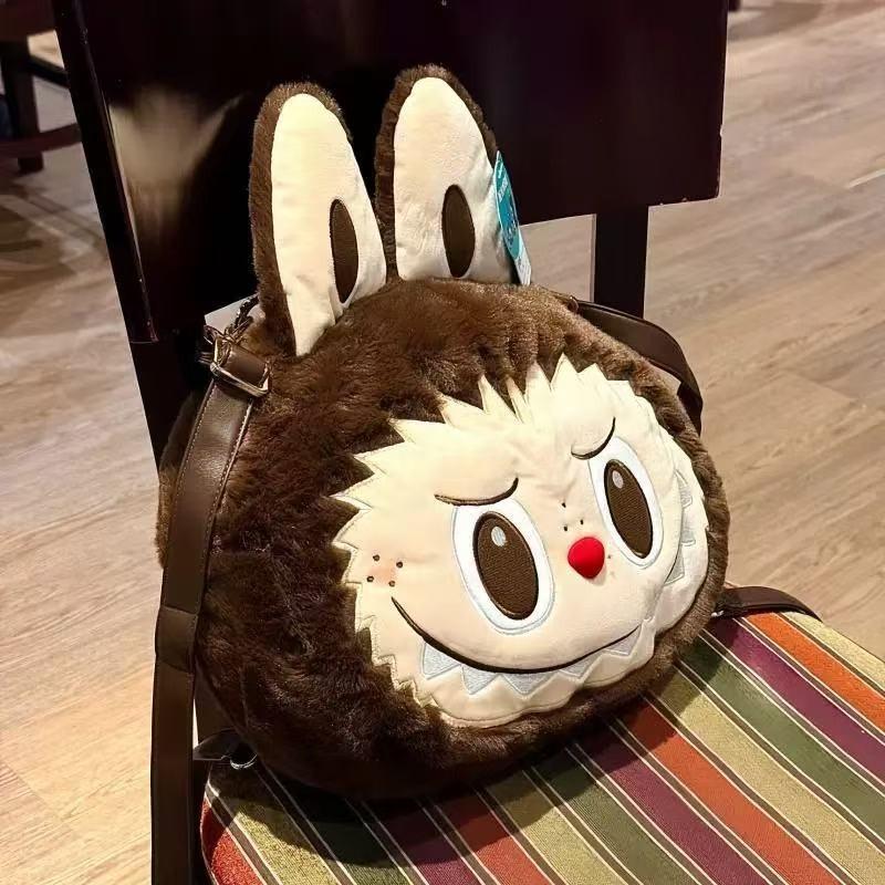 Big Face With Ears Soft Cartoon Plush Backpack Doll Bag Backpack Student