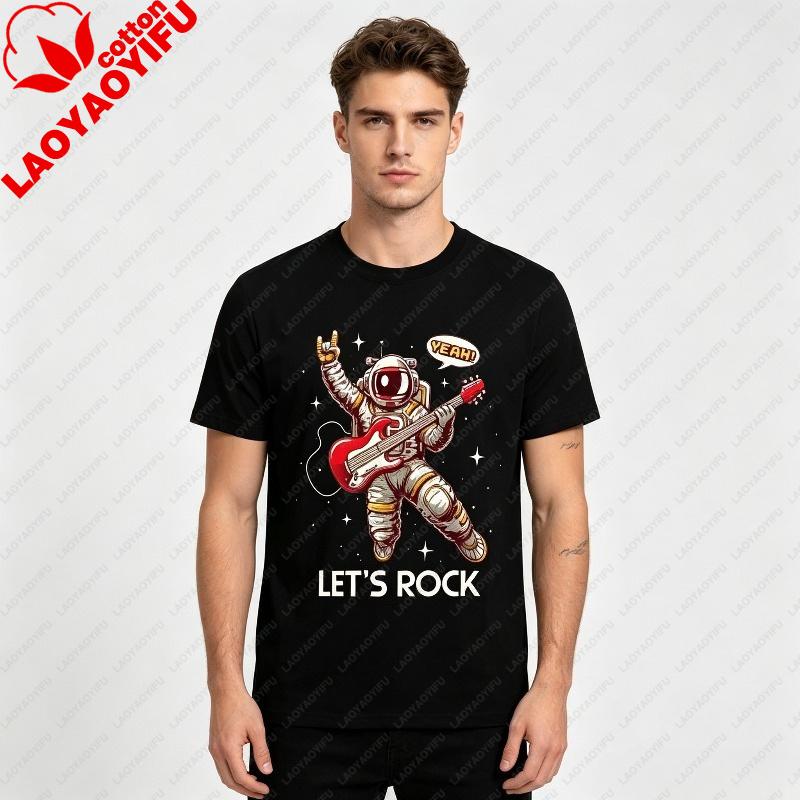 Space Astronaut Graphic T Shirt for Unisex Unisex Casual Cotton Short Sleeve Tee Streetwear Space Lover T Shirt
