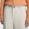FILA Heritage Fashion Simple Classic Retro Elegant Versatile Comfortable Woven Casual Pants Women bottoms Rice-Color F11W618801FBG