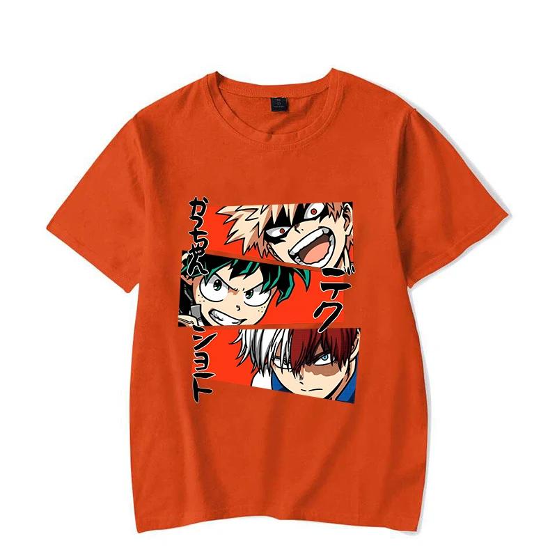 New Funny Deku Bakugou Katsuki Todoroki Shoto Print T-Shirt Womans Men Casual Tops Summer Cool T Shirt Plus Size Tops Tees