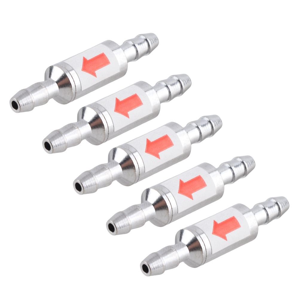 5PCS Set Durable Proof Check Valve Stainless Steel 1 Way Check Valve CO2 Check Valve  Aquarium