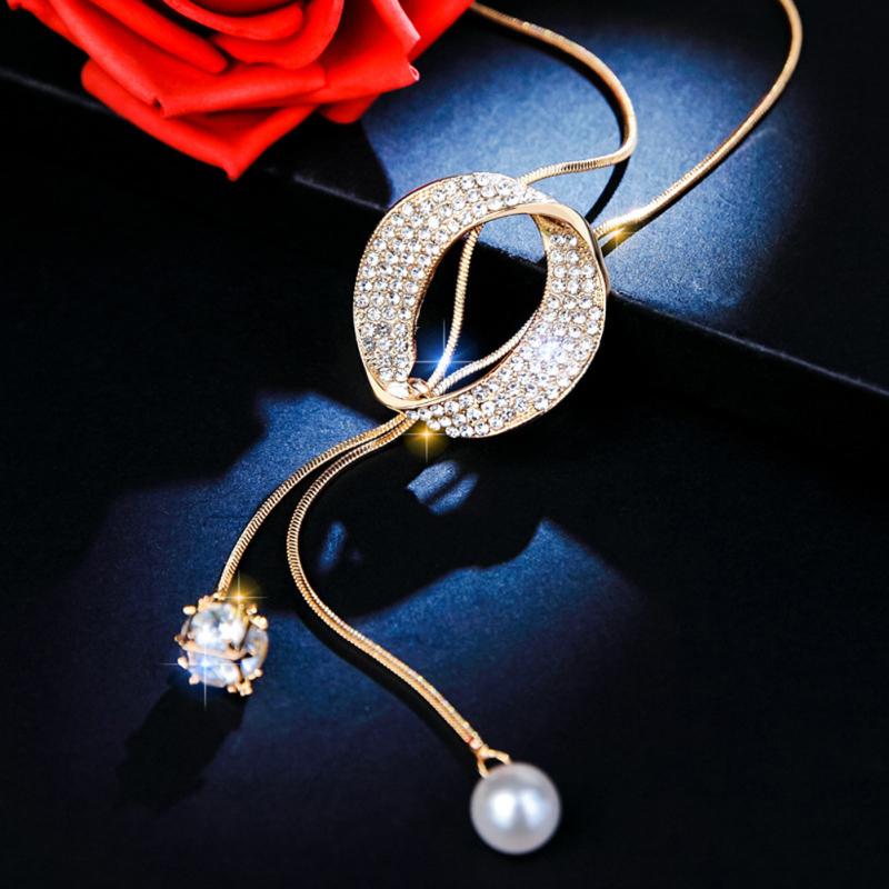 Fashion Simple Pendant Long Necklace Women Sweater Chain Jewelry Accessories For Girls Gifts