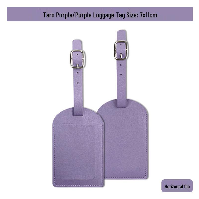 Thickened PU Leather Luggage Tag with Signature Card and Anti-Lost Features