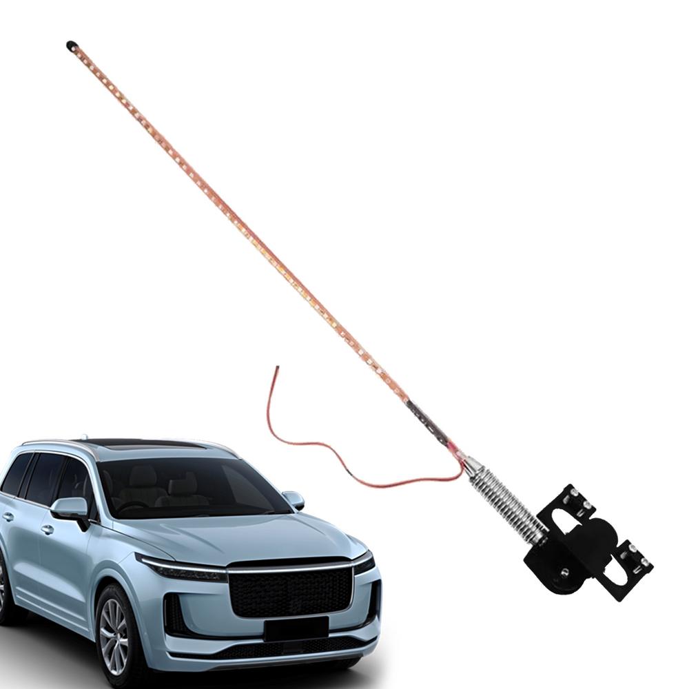 60cm RGB Car Antenna Lights 12/24V Auto Directional Indicator Lights LED Car Whip Lights Flagpole Antenna Rgbwhips