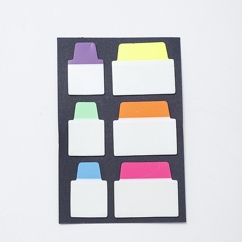 

5 Packs Simple Transparent Index Stickers Color Label Stickers DIY Sticky Notes Office School Supplies
