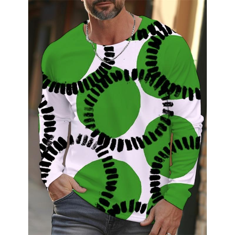 Simple Men's Sports Quick-drying Long-sleeved T-shirt 3D Printing High-definition New Sports Men's Autumn Casual Round Neck Tops