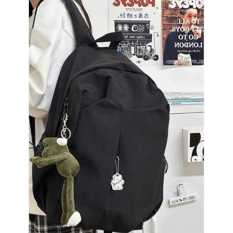 School Bag Male College Student Ins Simple Large-capacity Backpack Female Junior High School Student High School Student Travel Backpack