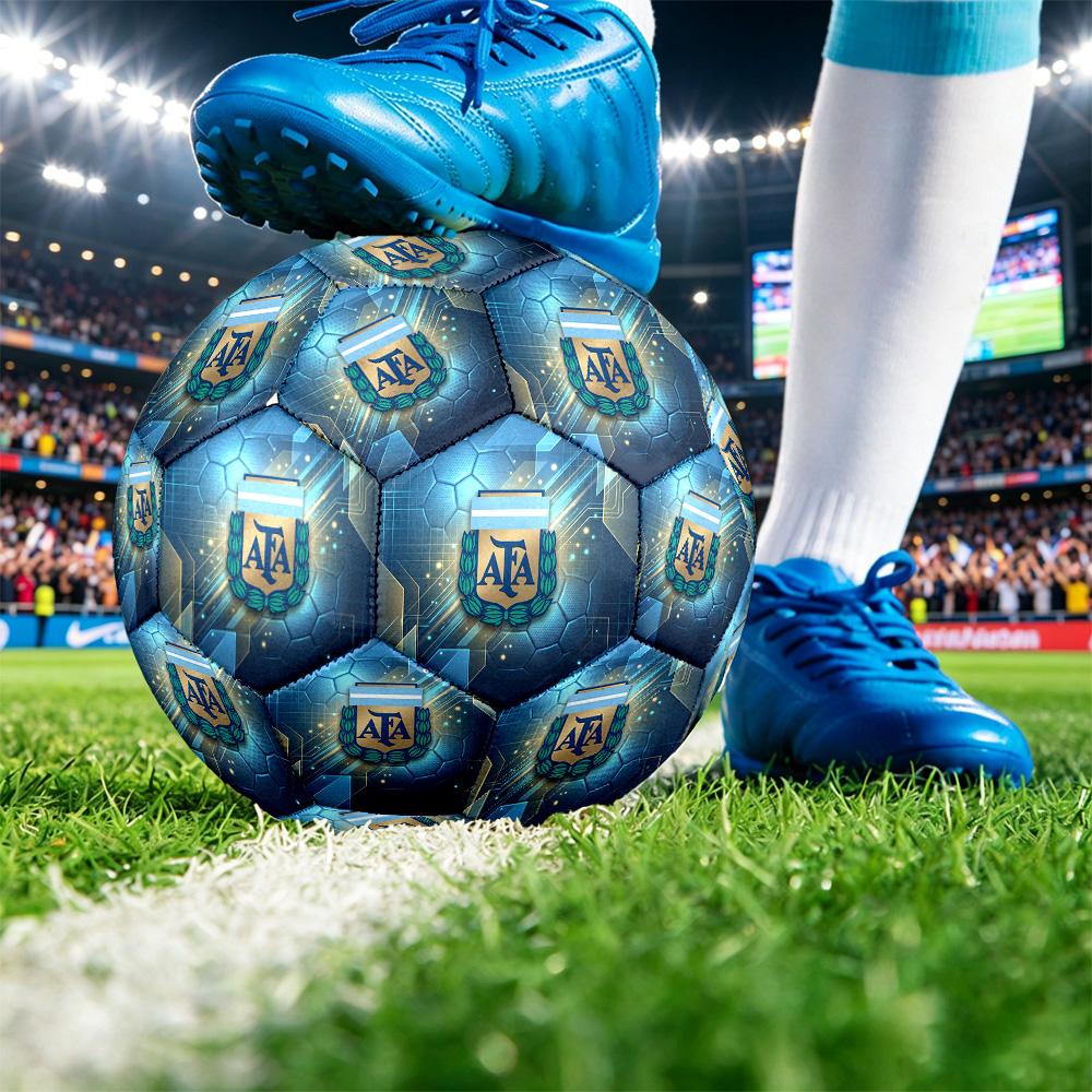 Pallone da Calcio Stampato Argentina Taglia 5 Resistente all'Usura Standard Pallone da Allenamento per Adulti Regalo per tifosi per Partite Sportive Indoor Outdoor