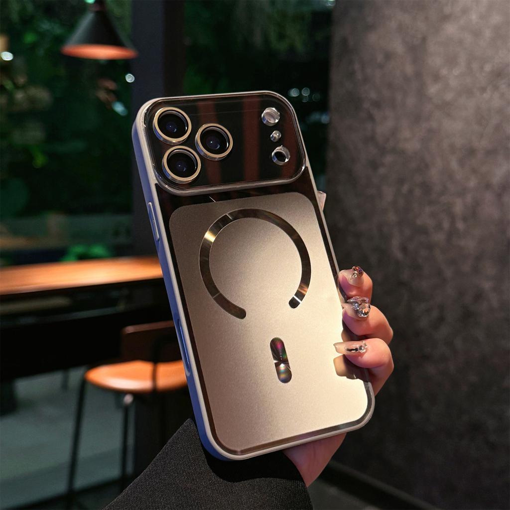 For iPhone 17 Pro Case Compatible with MagSafe TPU PC Phone Back Cover with Lens Film