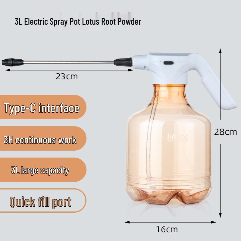 3L White Flower Pot Tray with Sprayer for Balcony Gardening and Disinfection
