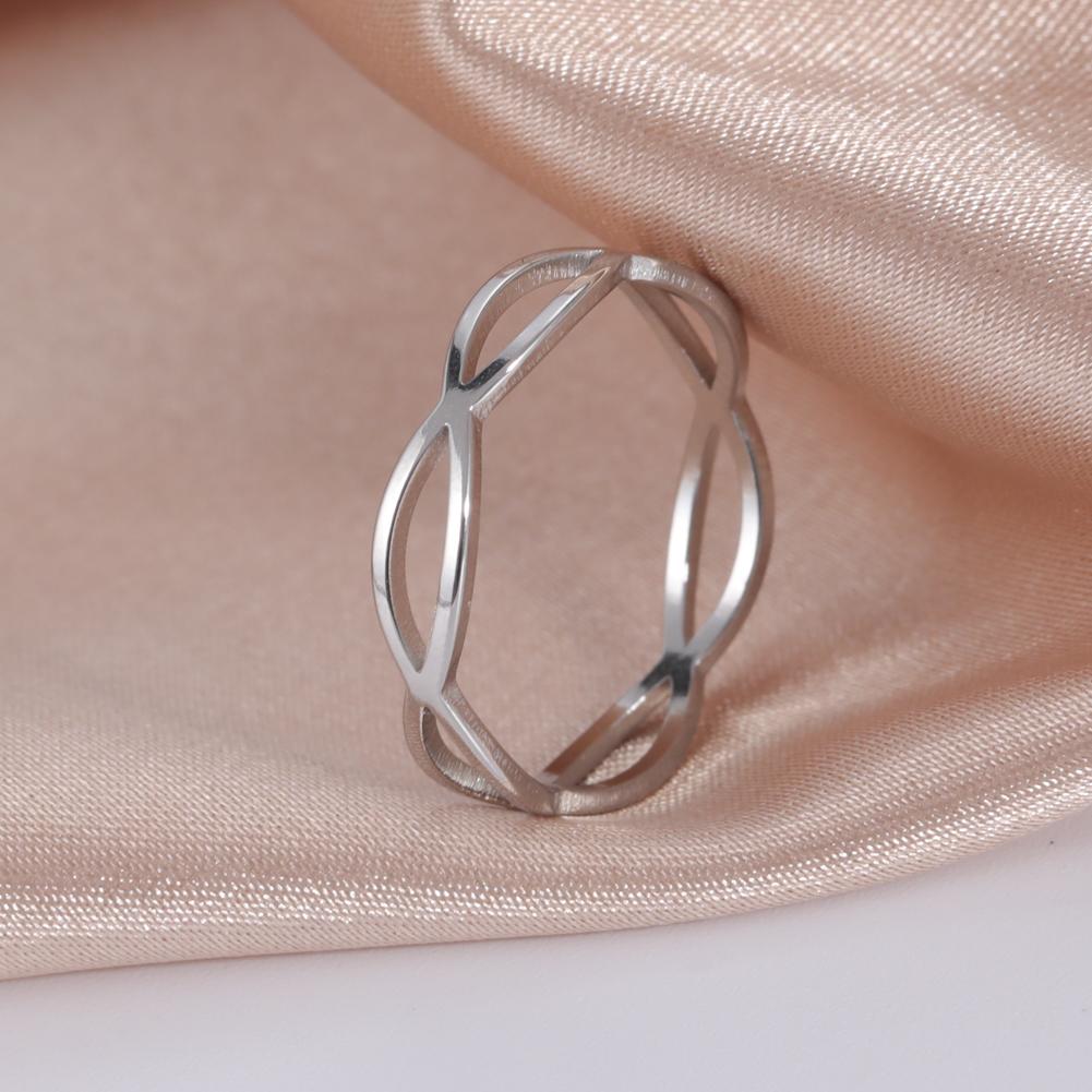 Stainless Steel Ring Heart Star Flower Butterfly Moon Phase Geometric Women's Finger Rings Wedding Gift