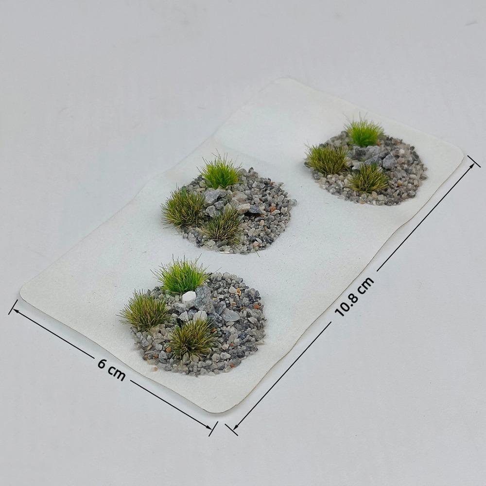 Round Model Layout Decals Stone&Grass Landscape Stones Sticker For Miniature Gaming