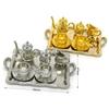 10Pcs/Set Dollhouse Miniature Metal Tea Dollhouse Furniture Miniature Toy