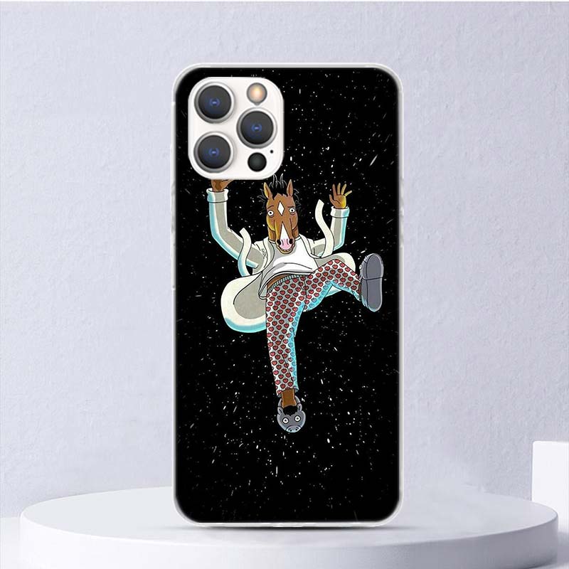 Cartoon B-BoJack Horsemans Soft Case For iPhone 16 17 Air 16E 15 Plus 11 12 13 Mini 14 Pro Max Phone Cover Apple 7 8 SE Coque Fu