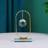 Light Luxury With Bracket Crystal Ball Ornaments Geometric Abstract Crystal Ball Sculpture Desktop Decor Stand Living Room