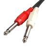 stereo mini jack monaural standard plug x 2 Audio conversion cable 10cm 3.5mm (female) - 6.3mm (male) VM-MSA-10cm