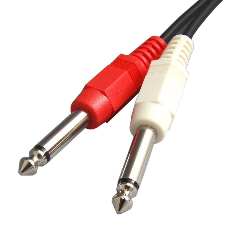 stereo mini jack monaural standard plug x 2 Audio conversion cable 10cm 3.5mm (female) - 6.3mm (male) VM-MSA-10cm