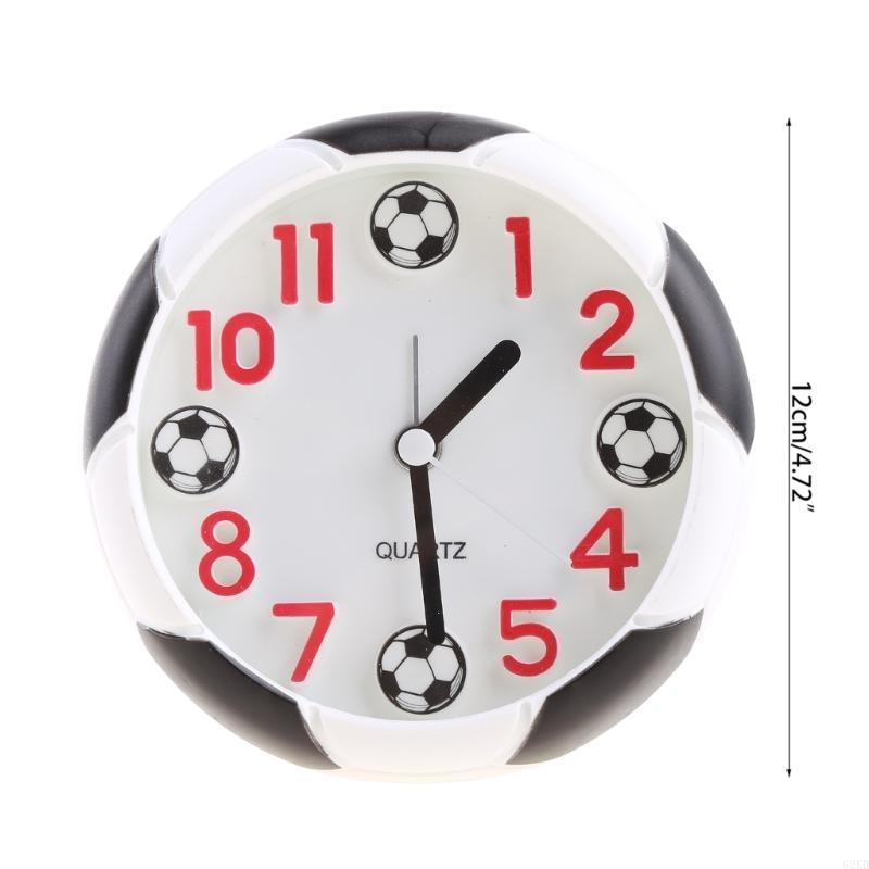 62KD Desktop Soccer Ball Alarm Clock Decorative Football Ball Shaped Alarm Clock For Bedsides Bedroom Birthday Fans Gift