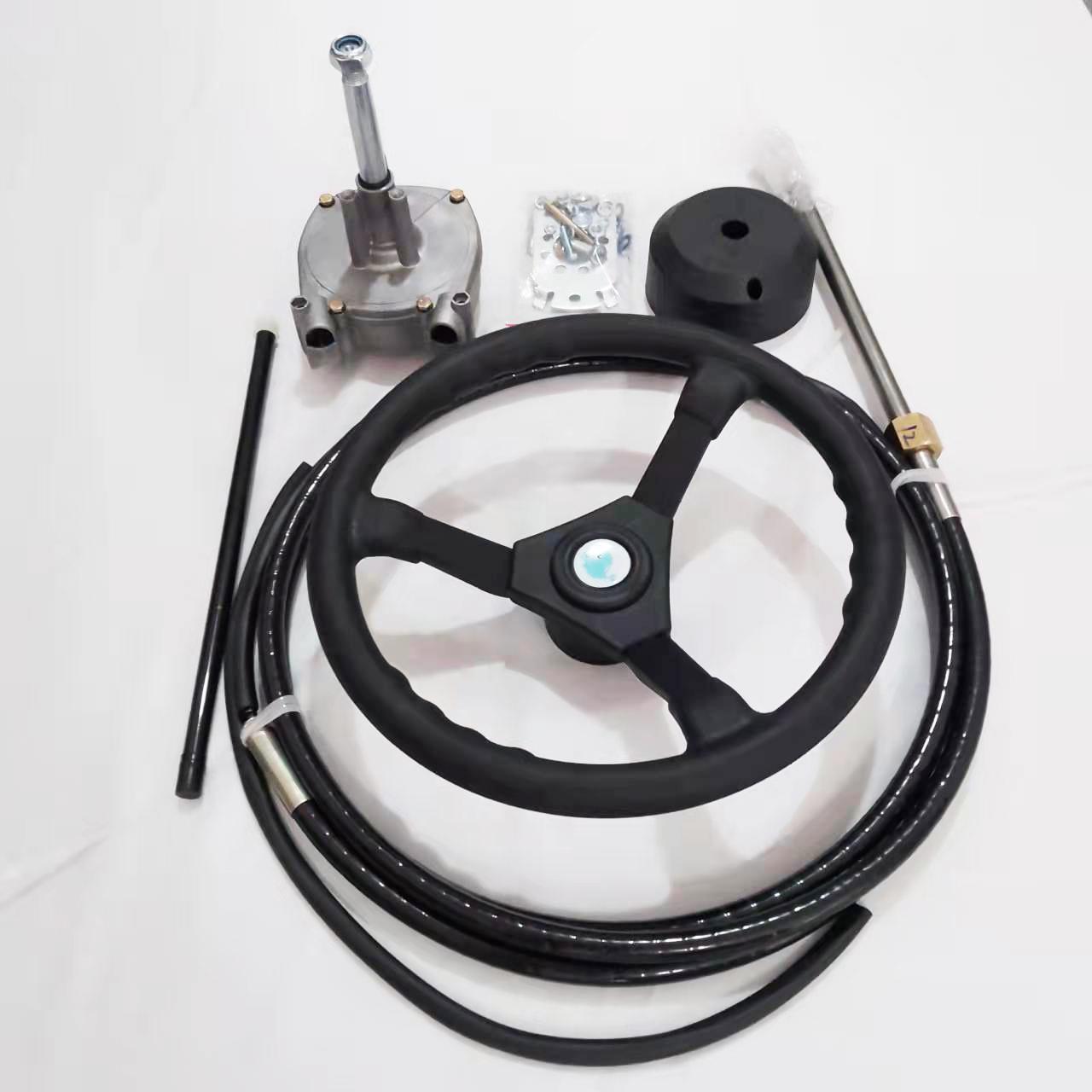 Mechanical Boats Marine Control System Ship Steering Wheel Stainless Steel Can Be Used with Outboard Motor & Engine