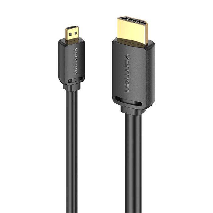 Câble Hdmi Vention D Mâle Vers Hdmi A Mâle Pour Moniteur, Ordinateur Portable, Téléviseur 2 M 4K