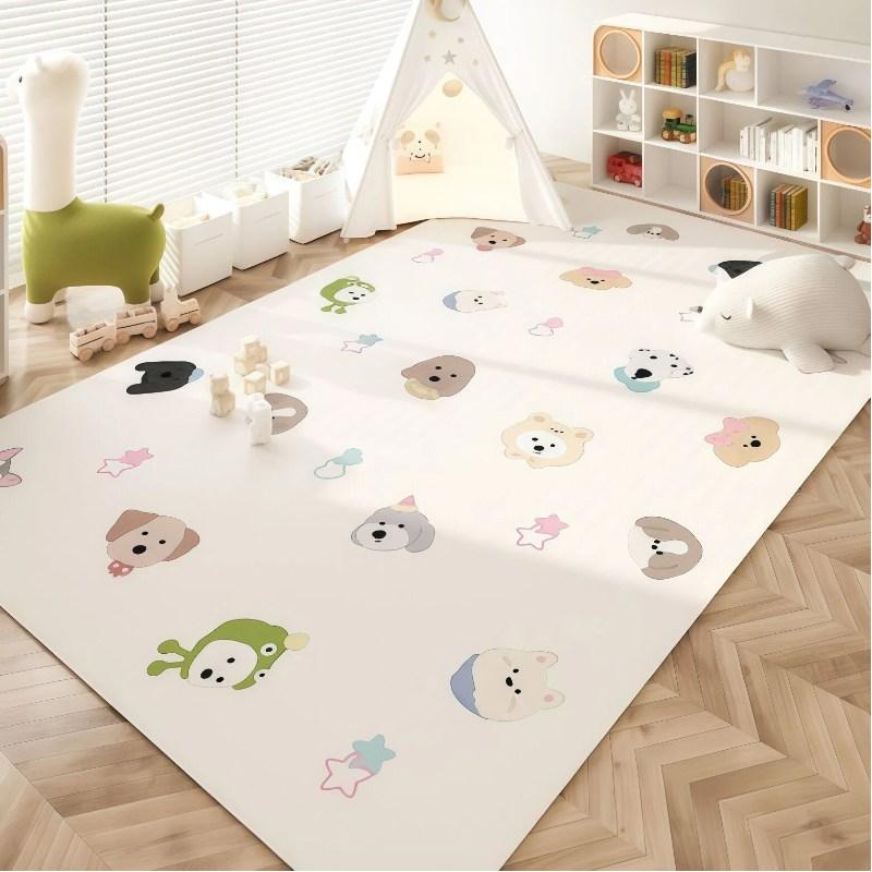 Cute Cartoon Animal Children's Rug Non-Slip Washable Baby Crawling Mat Bedroom Play Floor Mat Home Decoration