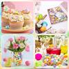 200Pcs Colorful Foam Easter Eggs Basket Stuff DIY Painting Craft Mini Artificial Eggs Decorative Simulated Easter Egg Ornaments