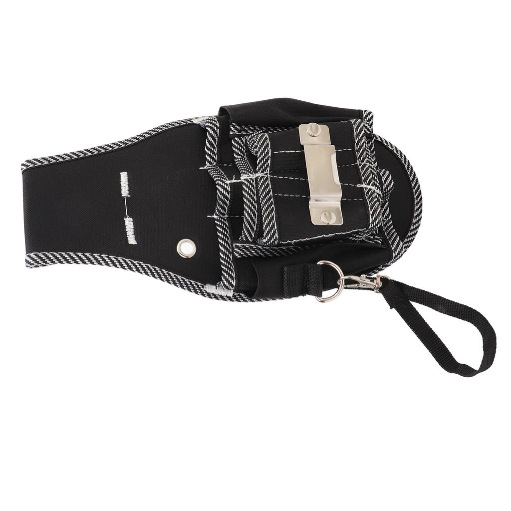 Woodworking Tool Belt Oxford Cloth Electrician Waist Hanging Tool Bag Hardware Tool Waist Bag Small Black