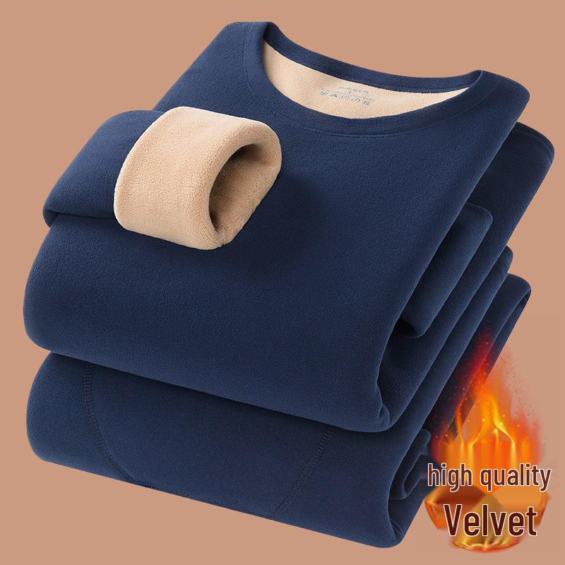 Ανδρικό Σετ Θερμής Εσωτερικής Ένδυσης από Παχύ Μαλλί Αρνιού - Φούτερ & Παντελόνι Φθινόπωρο/Χειμώνας για Προστασία από το Κρύο