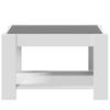LED Coffee Table in White 73 x 53 x 45 cm Wood Based Material